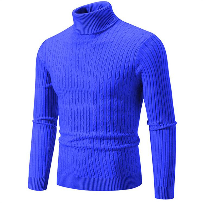 2025 ใหม่ผู้ชายสีทึบเสื้อกันหน - Turtleneck Sweater Men บทวิจารณ์และราคา