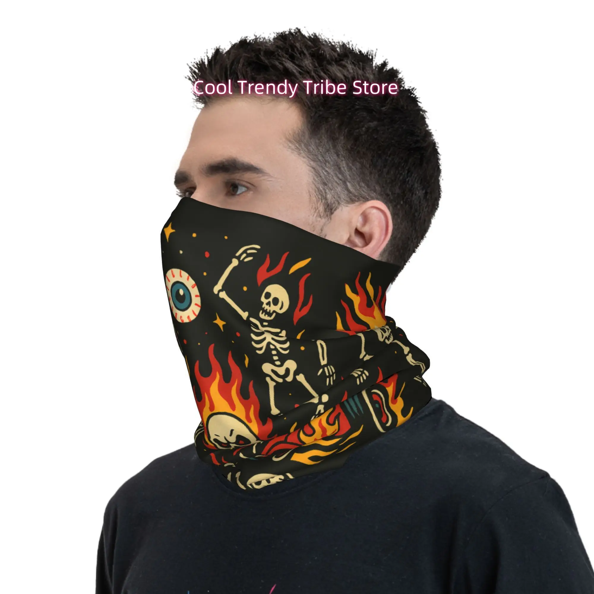 ผ้าพันคอพิมพ์ลายหัวกะโหลกเรือง - Men'S Fashion Head Scarf บทวิจารณ์และราคา