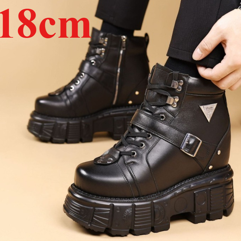 รองเท้าบูทหนังแท้สำหรับผู้ชาย  - Fashion Men'S Boots บทวิจารณ์และราคา