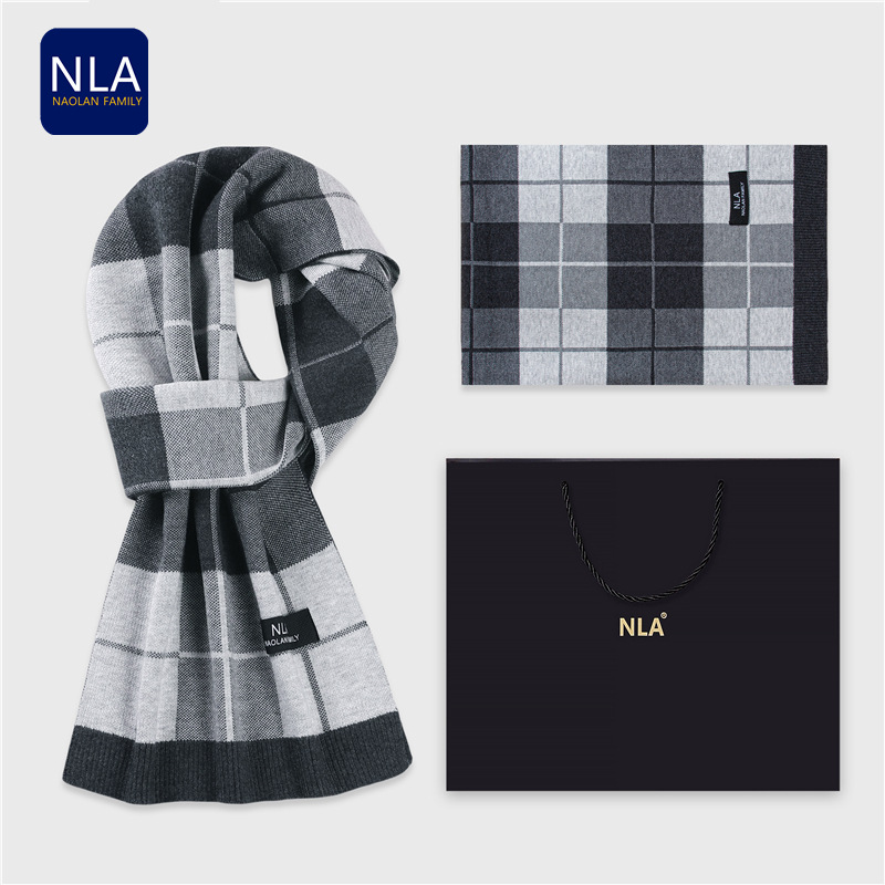 กล่องของขวัญ ผ้าพันคอไหมพรมถัก - Men Scarf Wool บทวิจารณ์และราคา