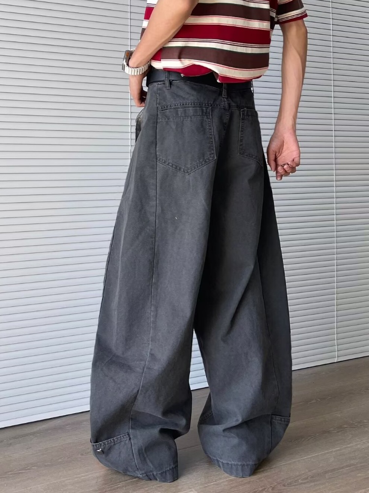 2025 ถังขยะY2K 2000Sแฟชั่นสีเท - Mens Fashion Dark Grey Pants บทวิจารณ์และราคา