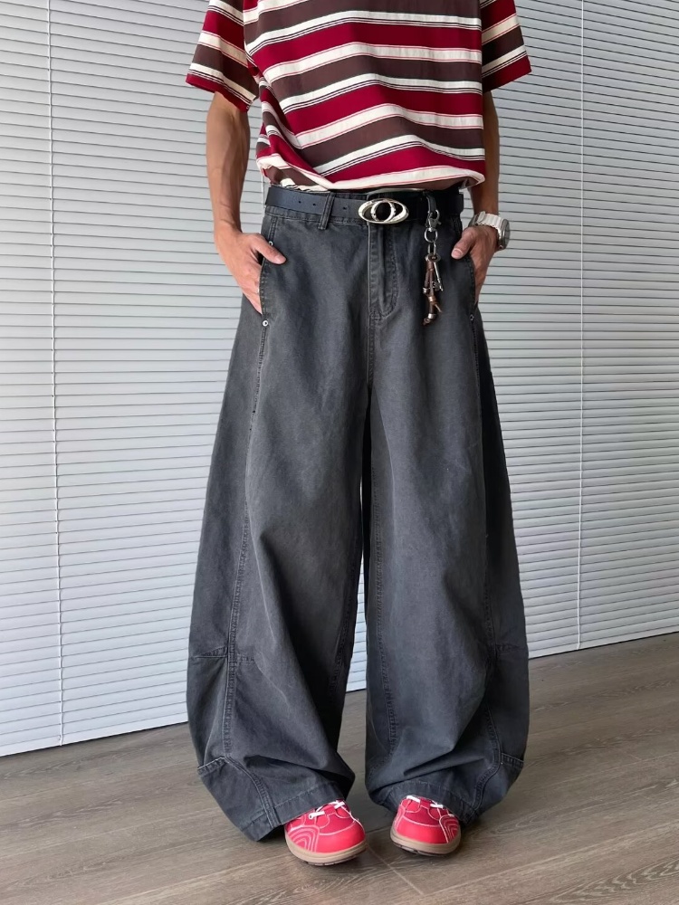 2025 ถังขยะY2K 2000Sแฟชั่นสีเท - Mens Fashion Dark Grey Pants บทวิจารณ์และราคา