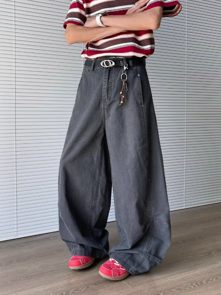 2025 ถังขยะY2K 2000Sแฟชั่นสีเท - Mens Fashion Dark Grey Pants บทวิจารณ์และราคา