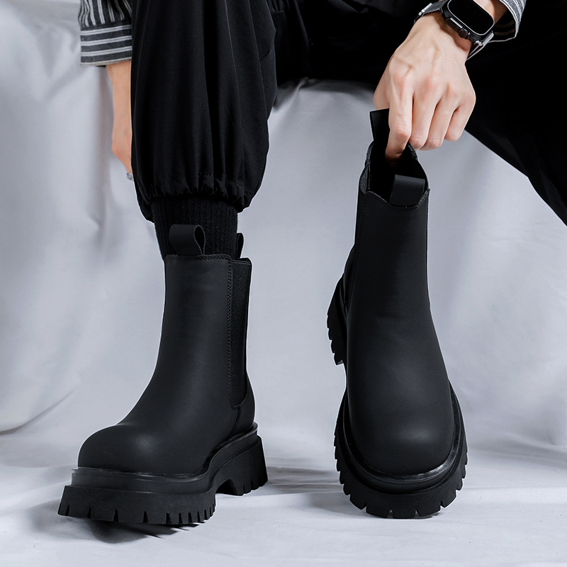 รองเท้าบูทหุ้มข้อสูงสีดำรุ่นปี - Fashion Men'S Boots บทวิจารณ์และราคา
