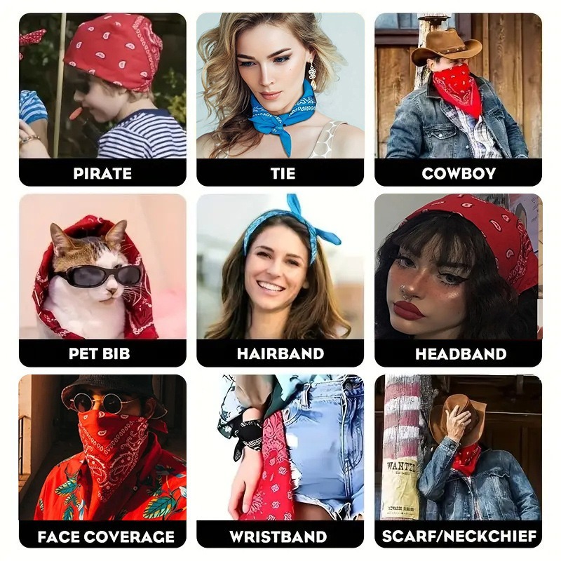 ผ้าพันคอแบบยูนิเซ็กซ์สำหรับผู้ - Men'S Fashion Head Scarf บทวิจารณ์และราคา