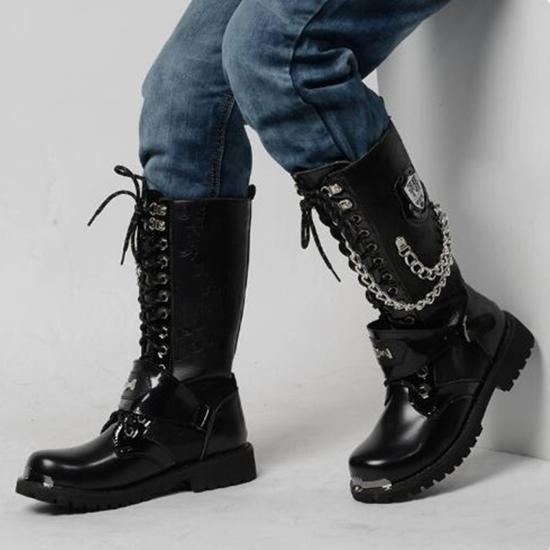 รองเท้าบูทมอเตอร์ไซค์แฟชั่นผู้ - Belt Mens Fashion บทวิจารณ์และราคา