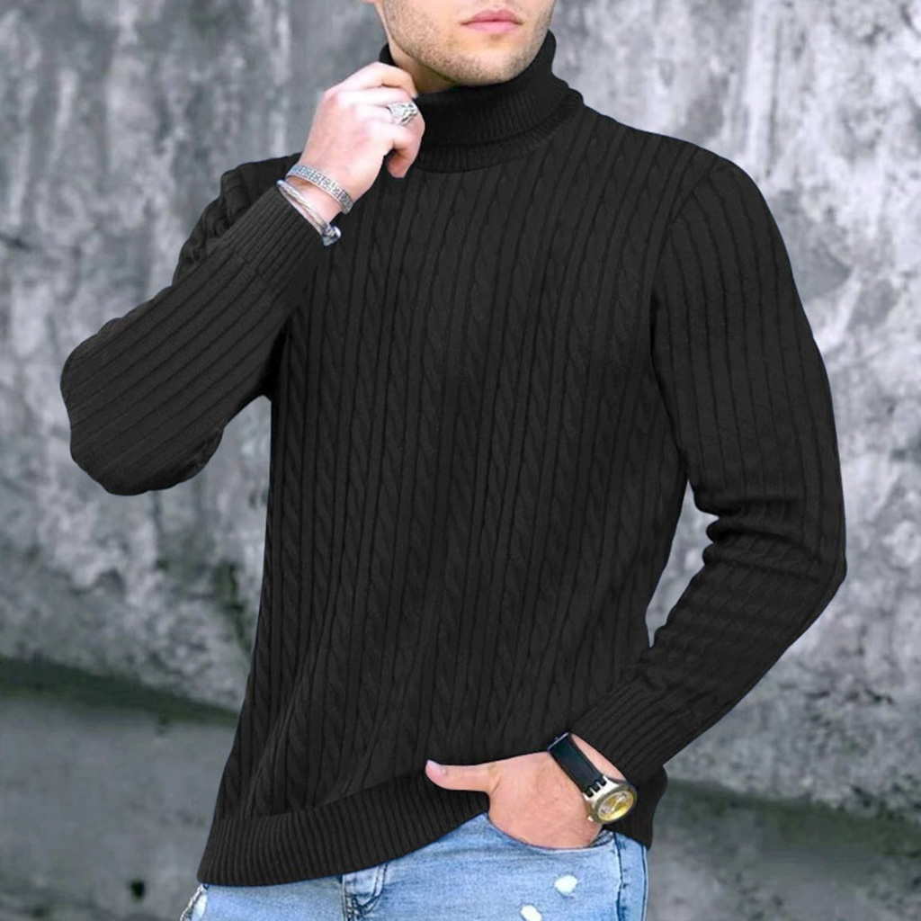 ฤดูใบไม้ร่วงฤดูหนาวใหม่ผู้ชายถ - Turtleneck Sweater Men บทวิจารณ์และราคา