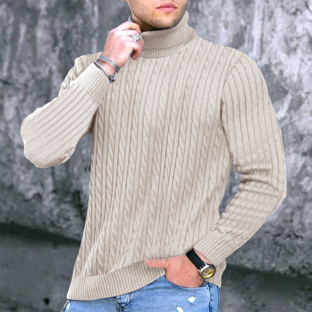 ฤดูใบไม้ร่วงฤดูหนาวใหม่ผู้ชายถ - Turtleneck Sweater Men บทวิจารณ์และราคา