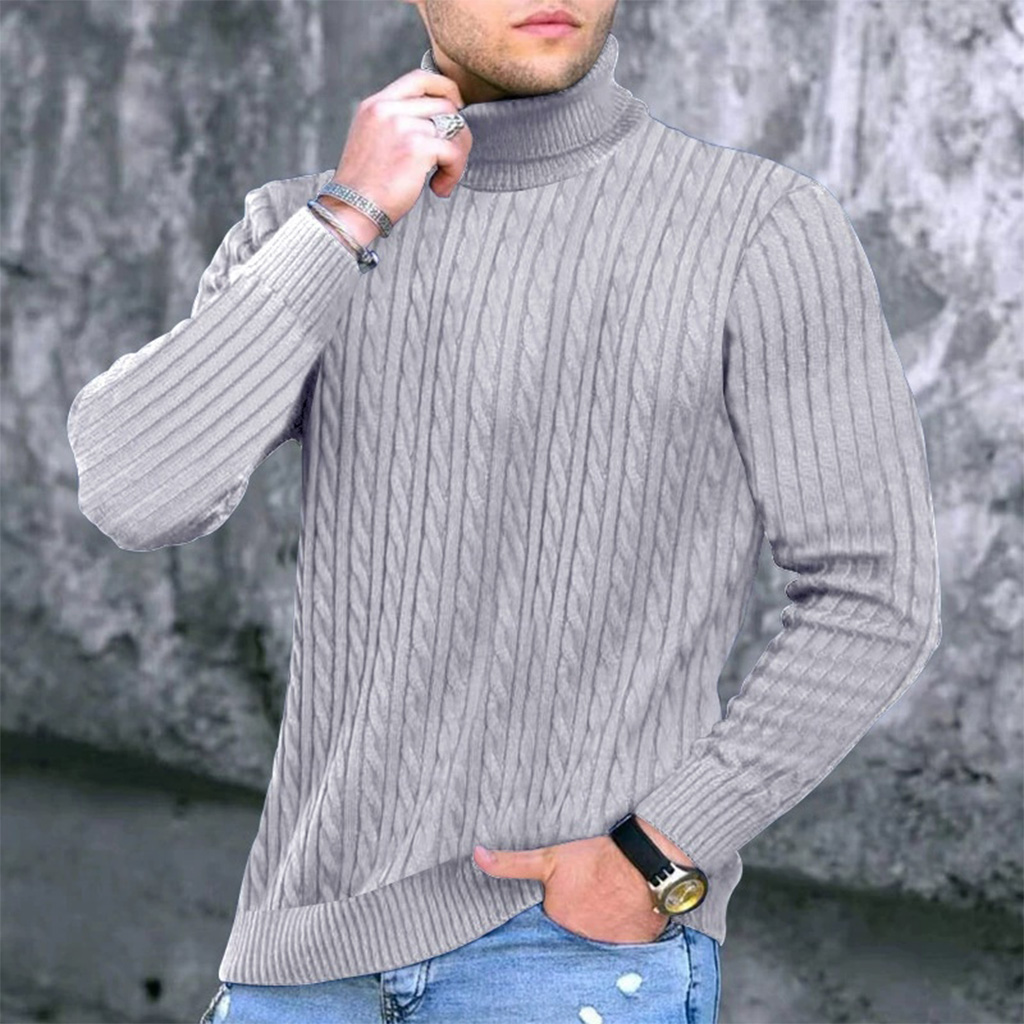 ฤดูใบไม้ร่วงฤดูหนาวใหม่ผู้ชายถ - Turtleneck Sweater Men บทวิจารณ์และราคา