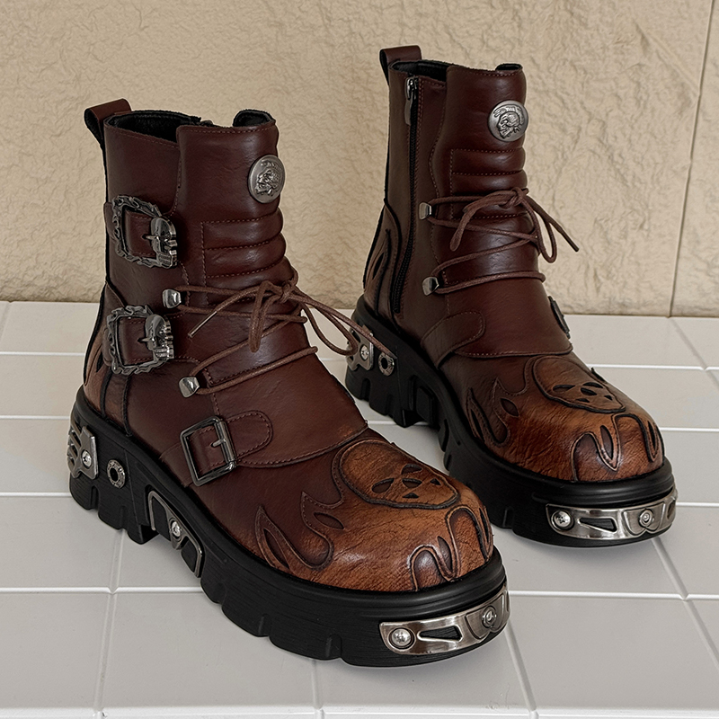 รองเท้าบูทมอเตอร์ไซค์ทรงเท่ห์  - Fashion Men'S Boots บทวิจารณ์และราคา