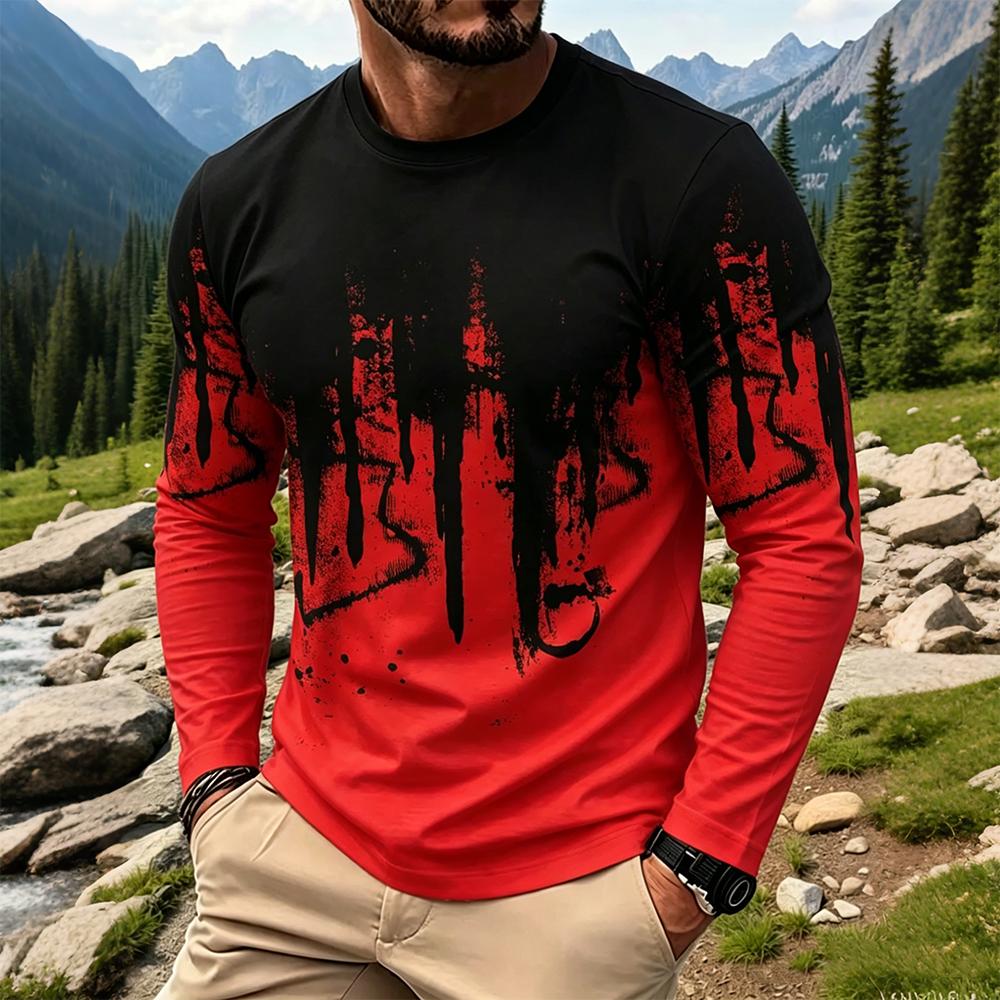 เสื้อยืดแขนยาวผู้ชายลายไล่เฉดส - Men'S Fashion T Shirts บทวิจารณ์และราคา